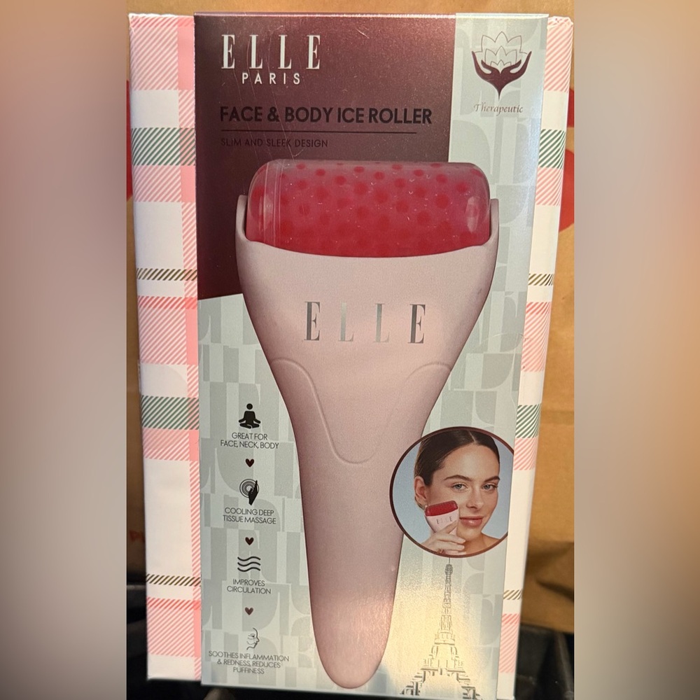 Elle Paris Face & Body Ice Roller - Pink NIB
